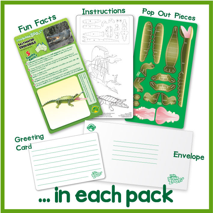 Crocodile Pop-Out Postcard