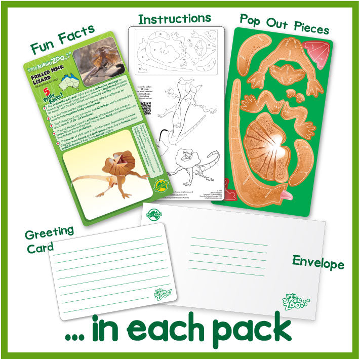 Frilled-Neck Lizard Pop-Out Postcard