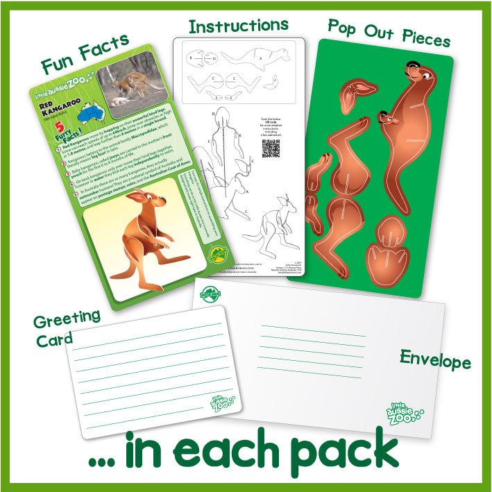 Kangaroo Postcard Pop-Out