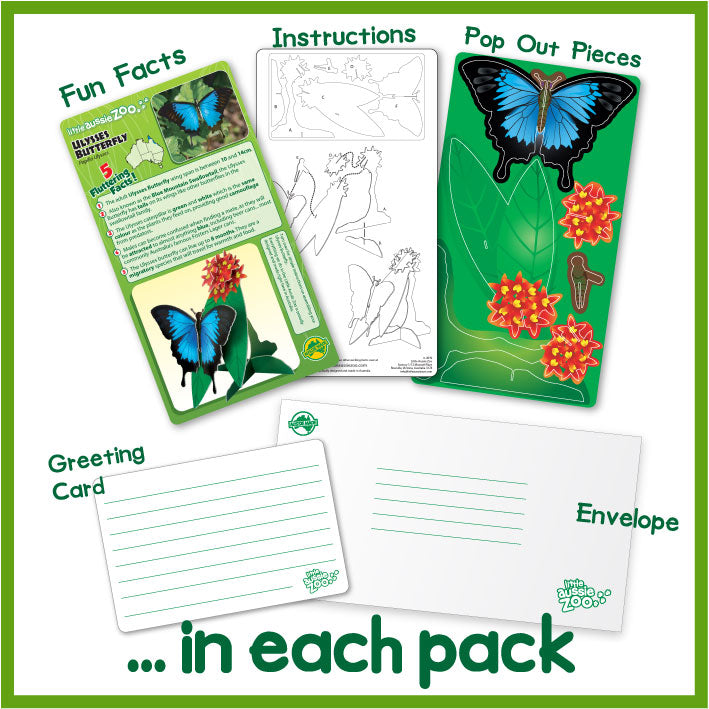 Ulysses Butterfly Postcard Pop-Out